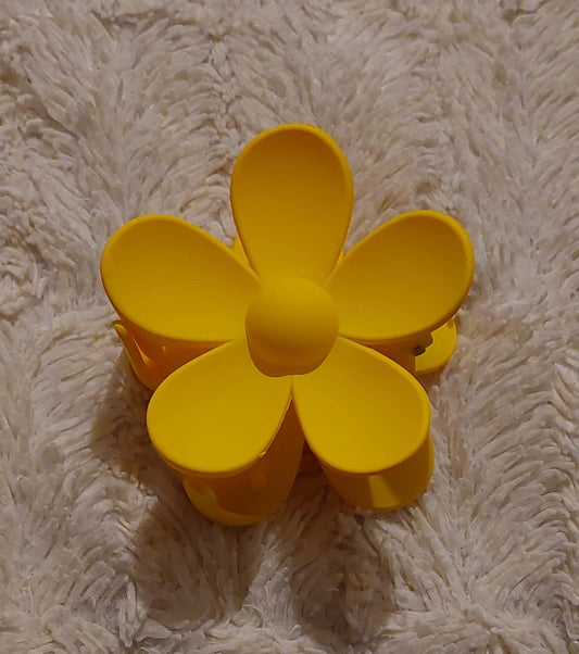Pince à cheveux - Fleur jaune