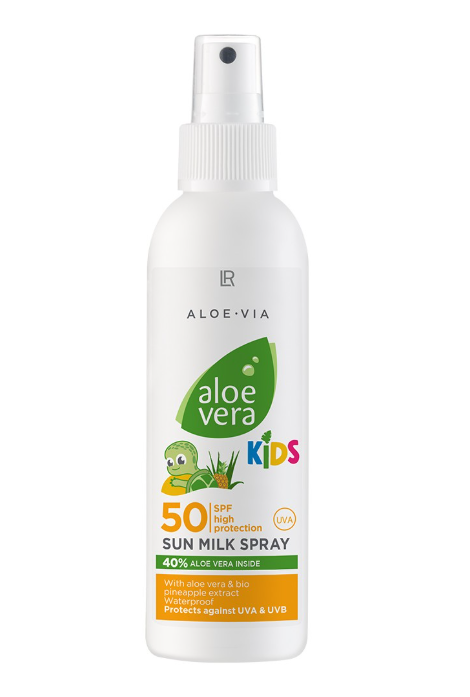 Lait solaire en spray pour enfants - Aloe Vera FPS 50