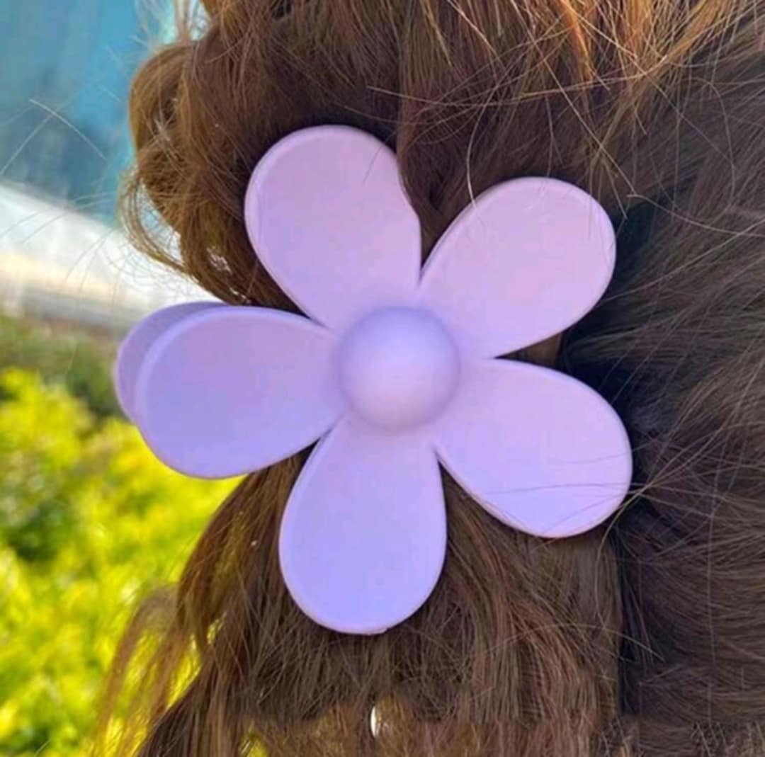 Pince à cheveux - Fleur violet