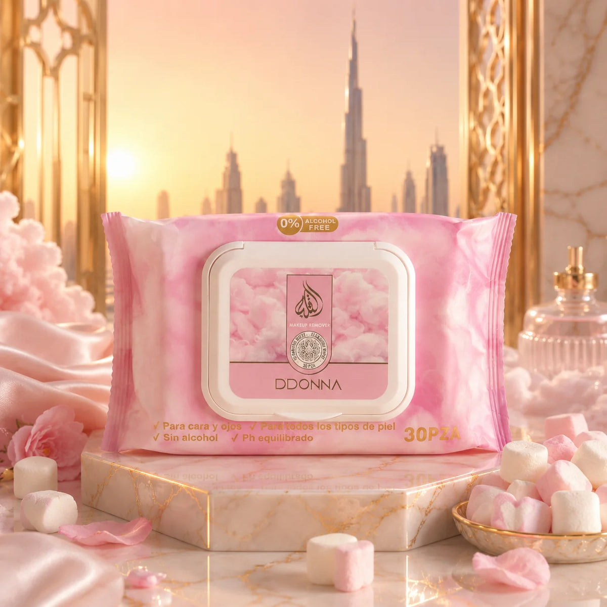 Lingettes démaquillante - Marshmallow