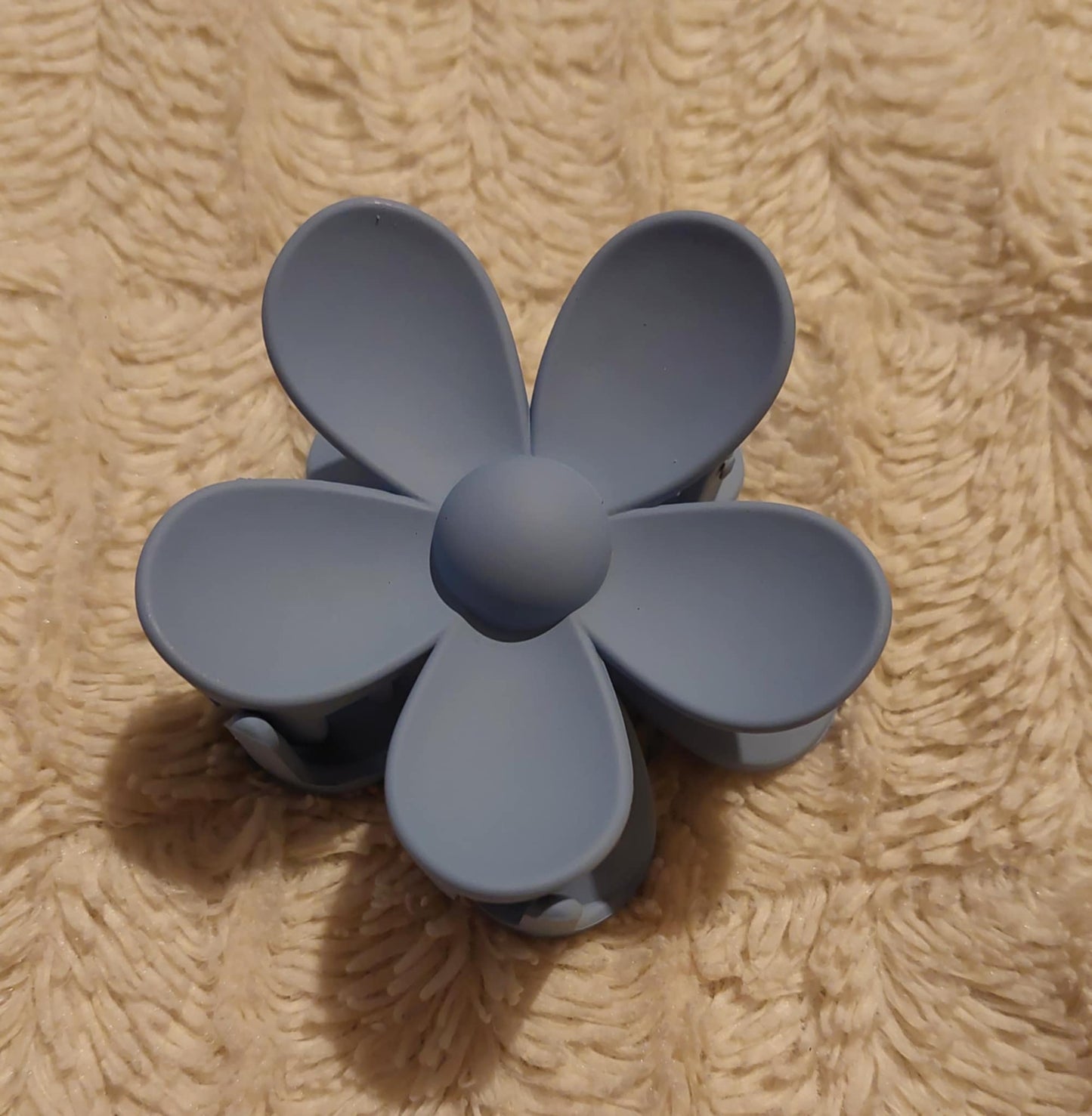 Pince à cheveux - Fleur bleu foncé